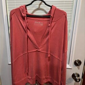 Eddie Bauer Women's Pink Hoodie Top